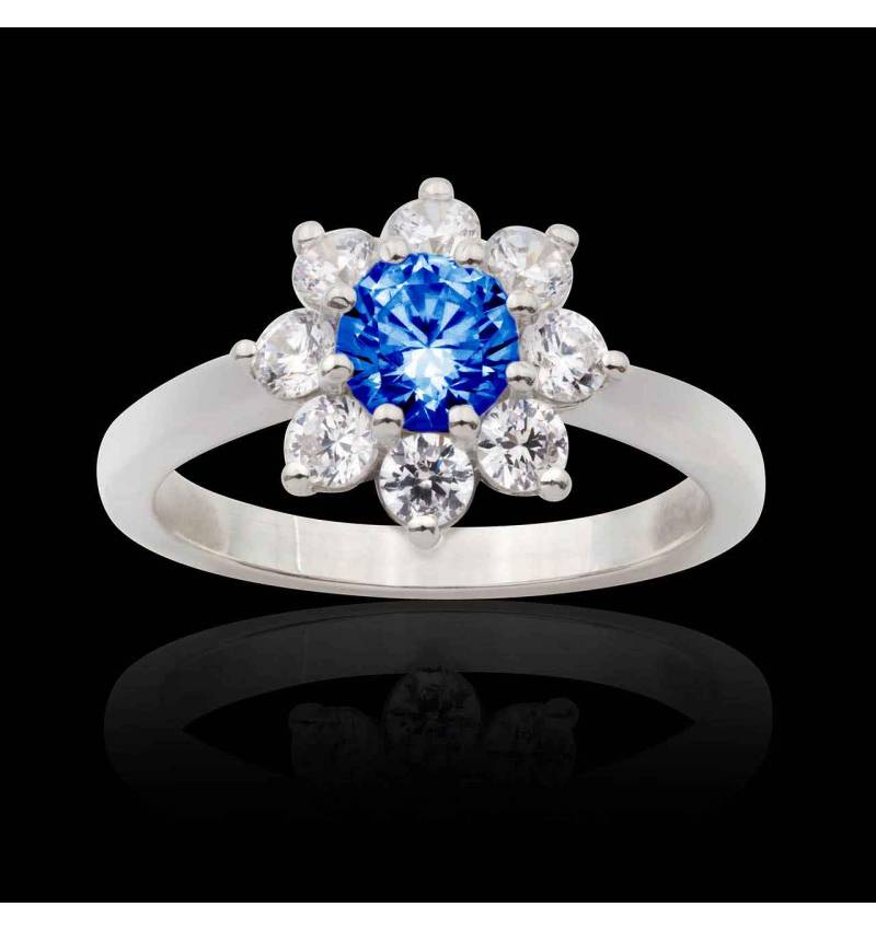 Bague saphir bleu Victoria