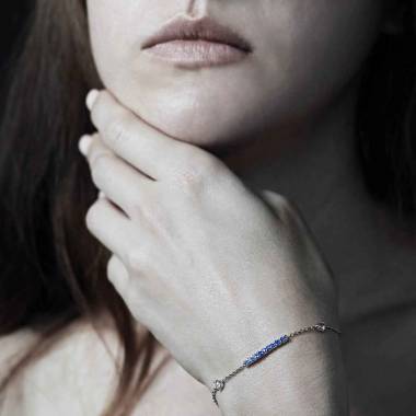 Bracelet saphir bleu Barrette