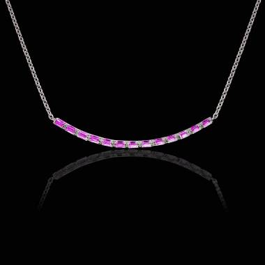 Collier saphir rose Ligne