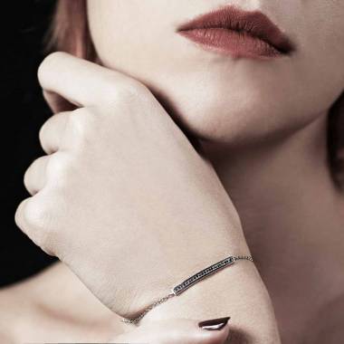 Bracelet diamant noir Pavé