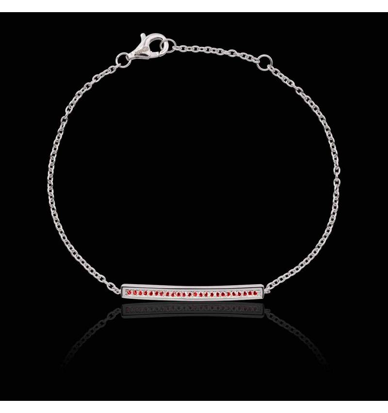 Bracelet diamant rubis Pavé