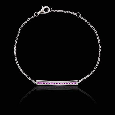 Bracelet saphir rose Pavé