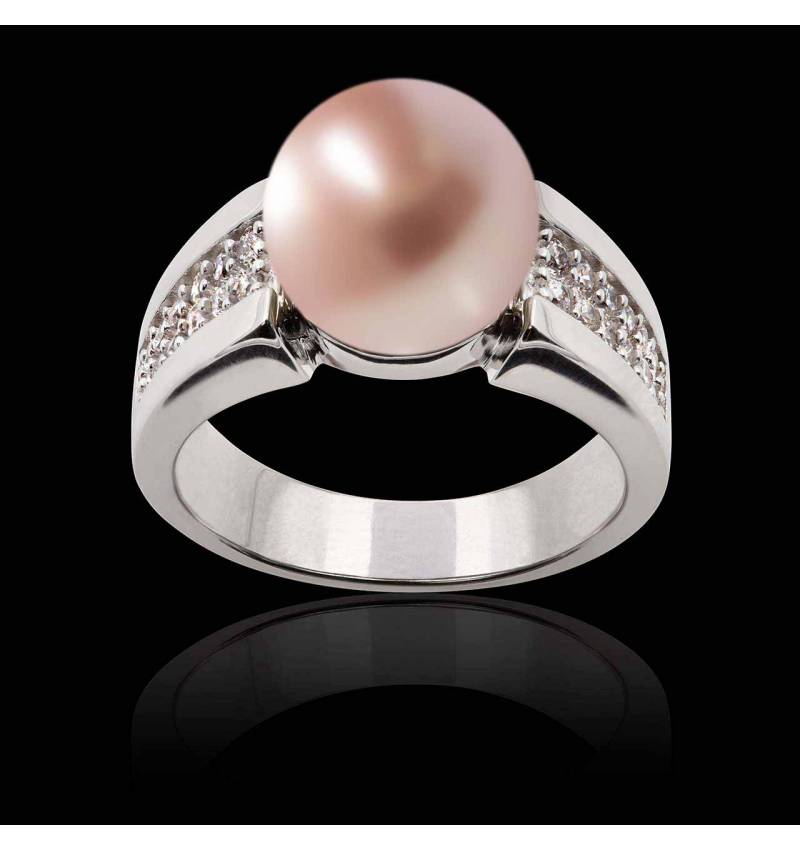 Bague perle rosée Aya