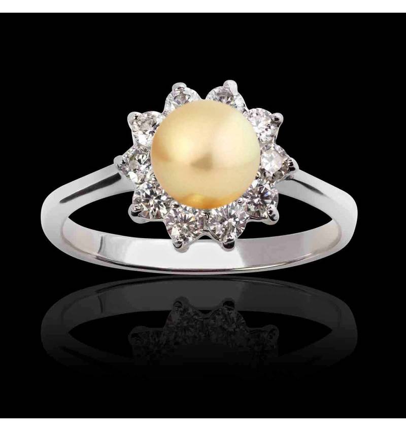 Bague perle gold Ambrosia