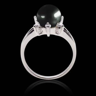 Bague perle Tahiti noire Louna