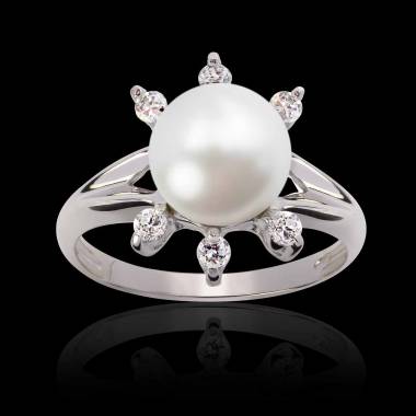 Bague perle blanche Louna