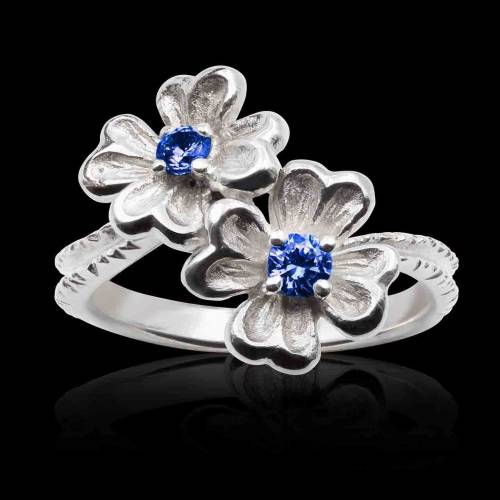 Bague saphir bleu Mya