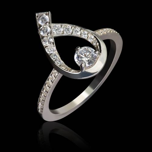 Bague diamant Flamme