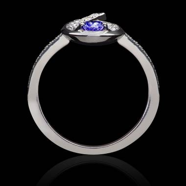 Bague saphir bleu Flamme