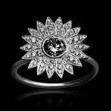 Bague diamant noir Marguerite