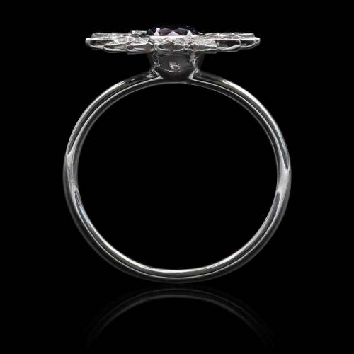 Bague diamant noir Marguerite