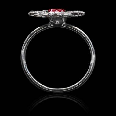 Bague rubis Marguerite