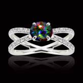 Bague opale noire Amandine