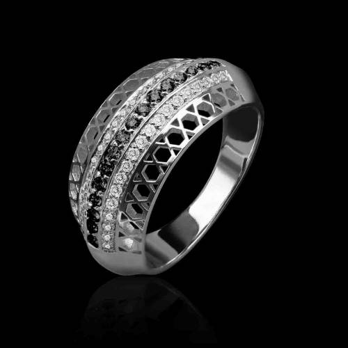 Bague diamant noir Vanda