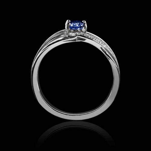 Bague saphir bleu Eléa