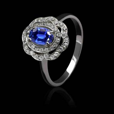 Bague saphir bleu Carla