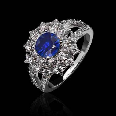 Bague saphir bleu Gabrielle