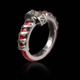 Bague homme or blanc Katana