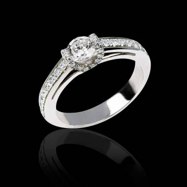 Verlobungsring mit Diamant in Weissgold Hera
