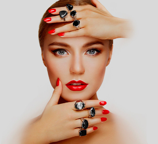 Bague diamant noir
