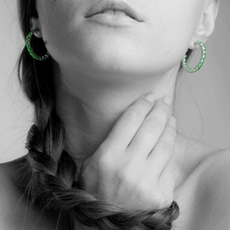 Ohrringe mit kolumbianischem Smaragd